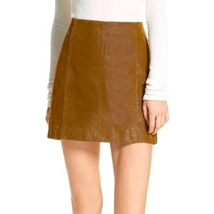 Free People Vegan Suede Mini Skirt